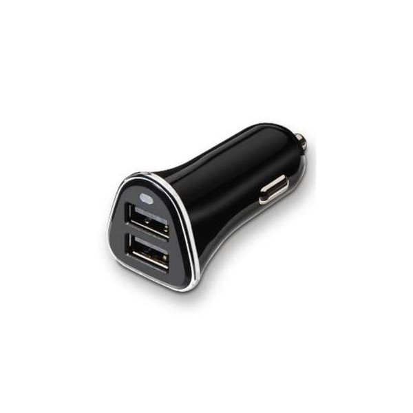 CARGADOR DE COCHE 2xUSB TOOQ TQCC-2002 3.4A CON CONTROL AI NEGRO
